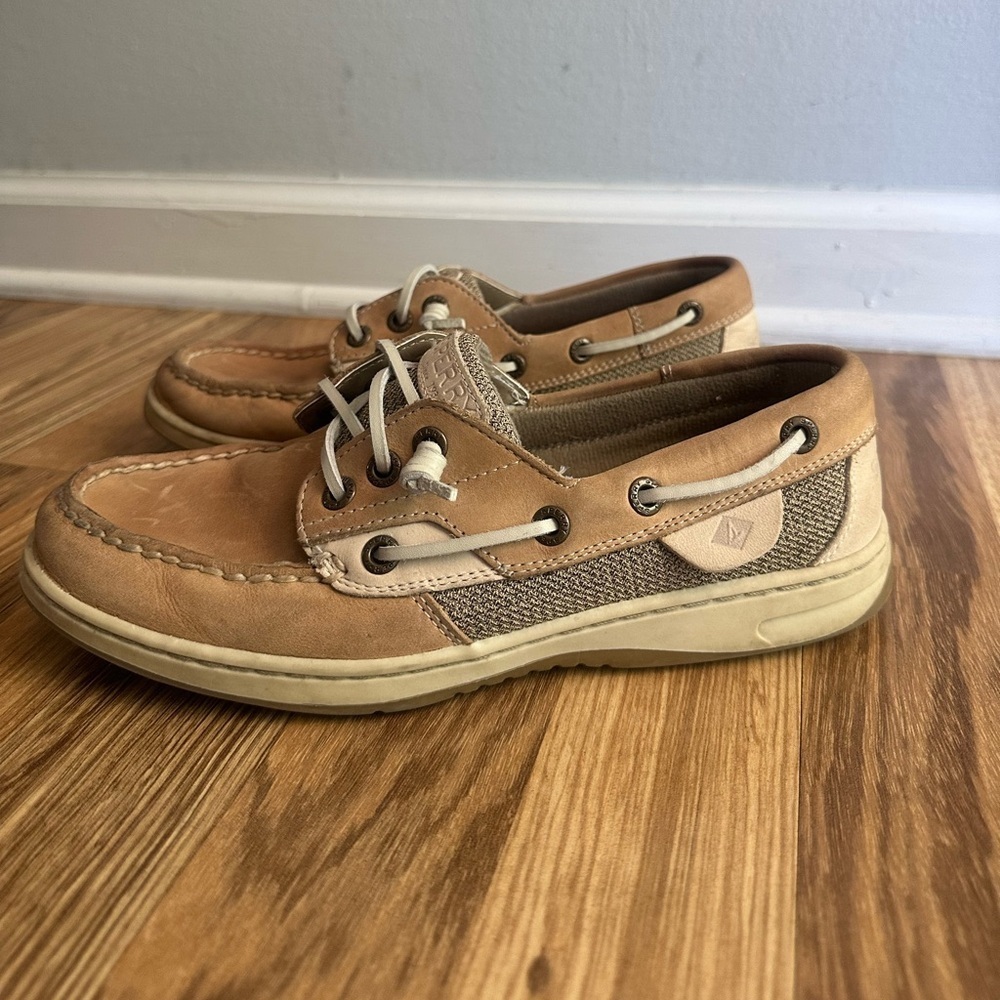 Sperry Top Sider Women Leather Boat Shoes Brown With Memory Foam Size 7